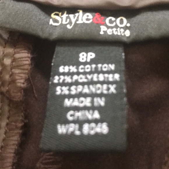 NWT Macy’s Style and Co Mid Rise Ankle Brown Pant - Picture 4 of 5